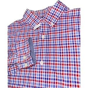 New Banana Republic Mens Large‎ Camden Fit Gingham Shirt Dress Shirt